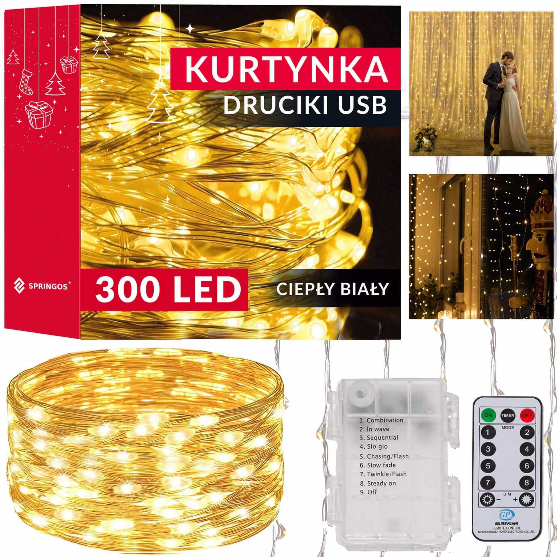 Springos CL0183 300 LED Warm White
