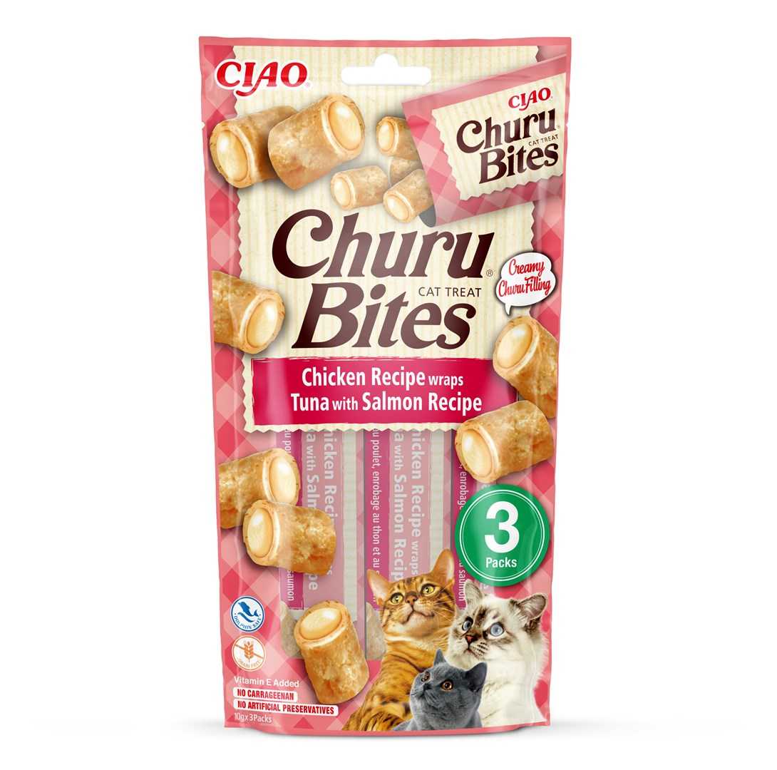 INABA Churu Bites Chicken with tuna and salmon – cat treats – 3 x 10 g