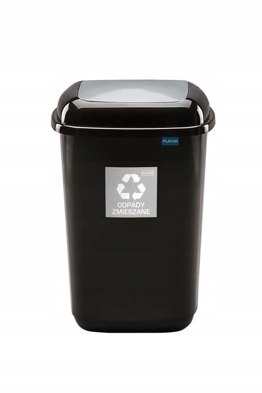 PLAFOR 28L Recycling Bin - Silver