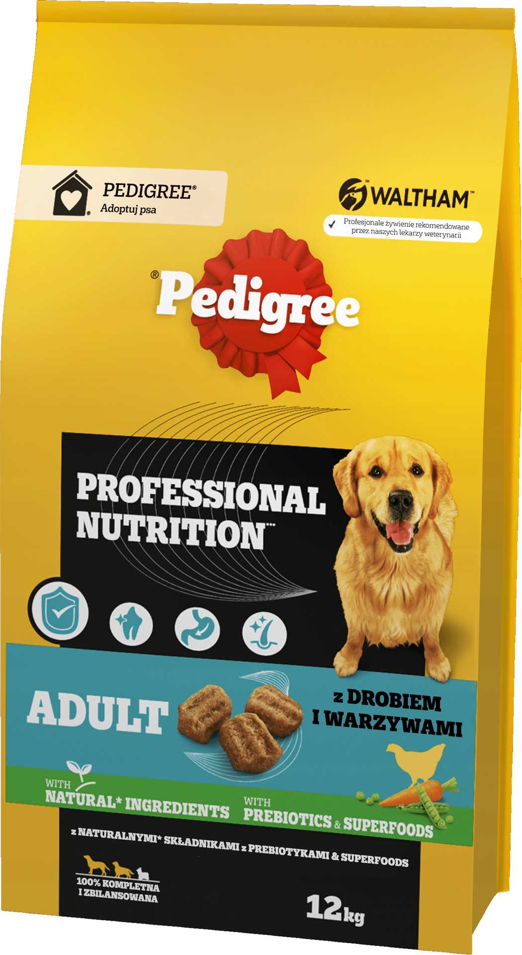 Pedigree Professional Nutrition Adult Dog with Poultry and Vegetables 12kg