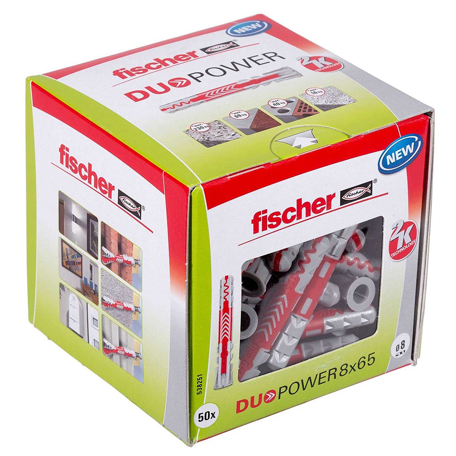 Fischer Dübel DUOPOWER 8x65 LD (light