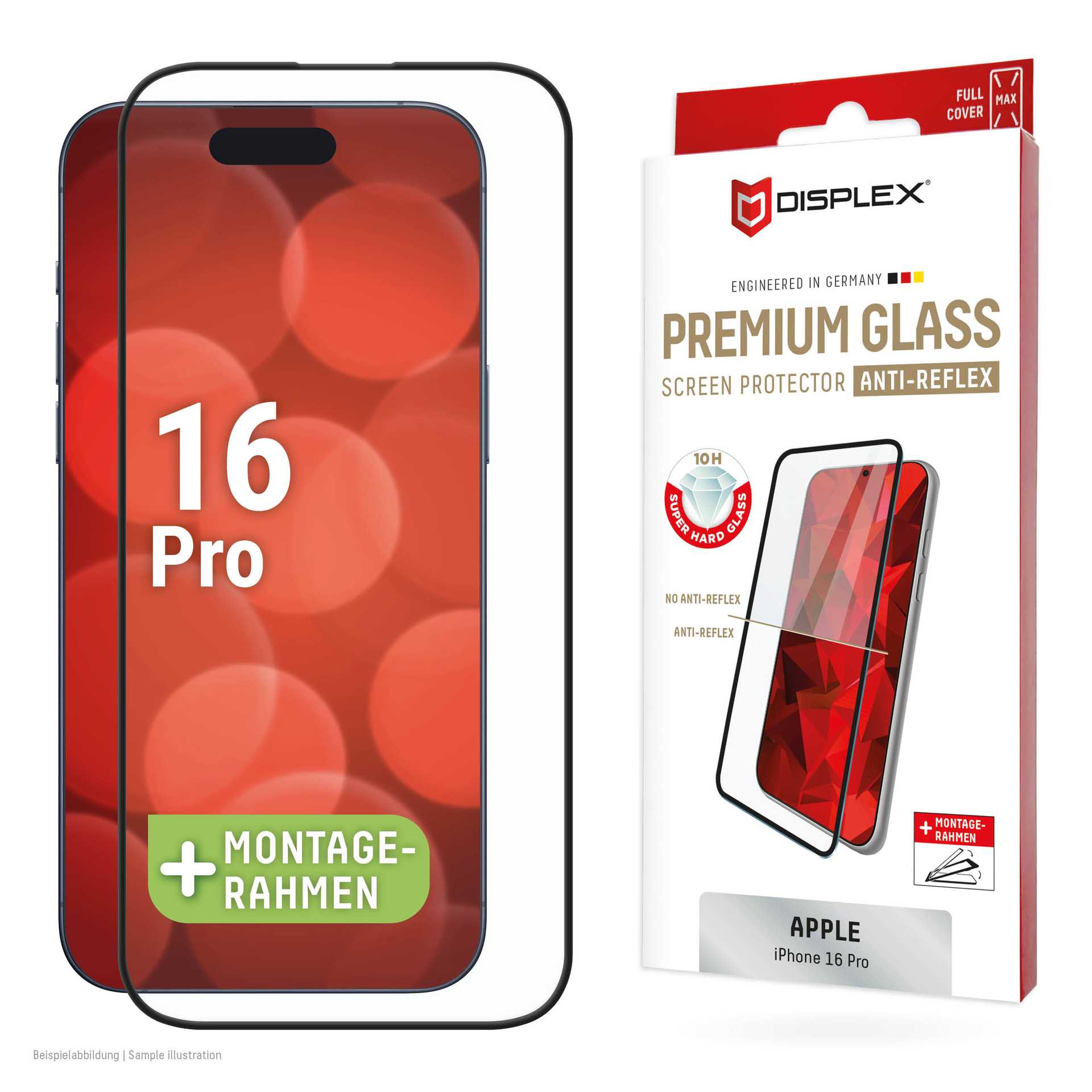 DISPLEX Real Glass + Case iPhone 16 Pro