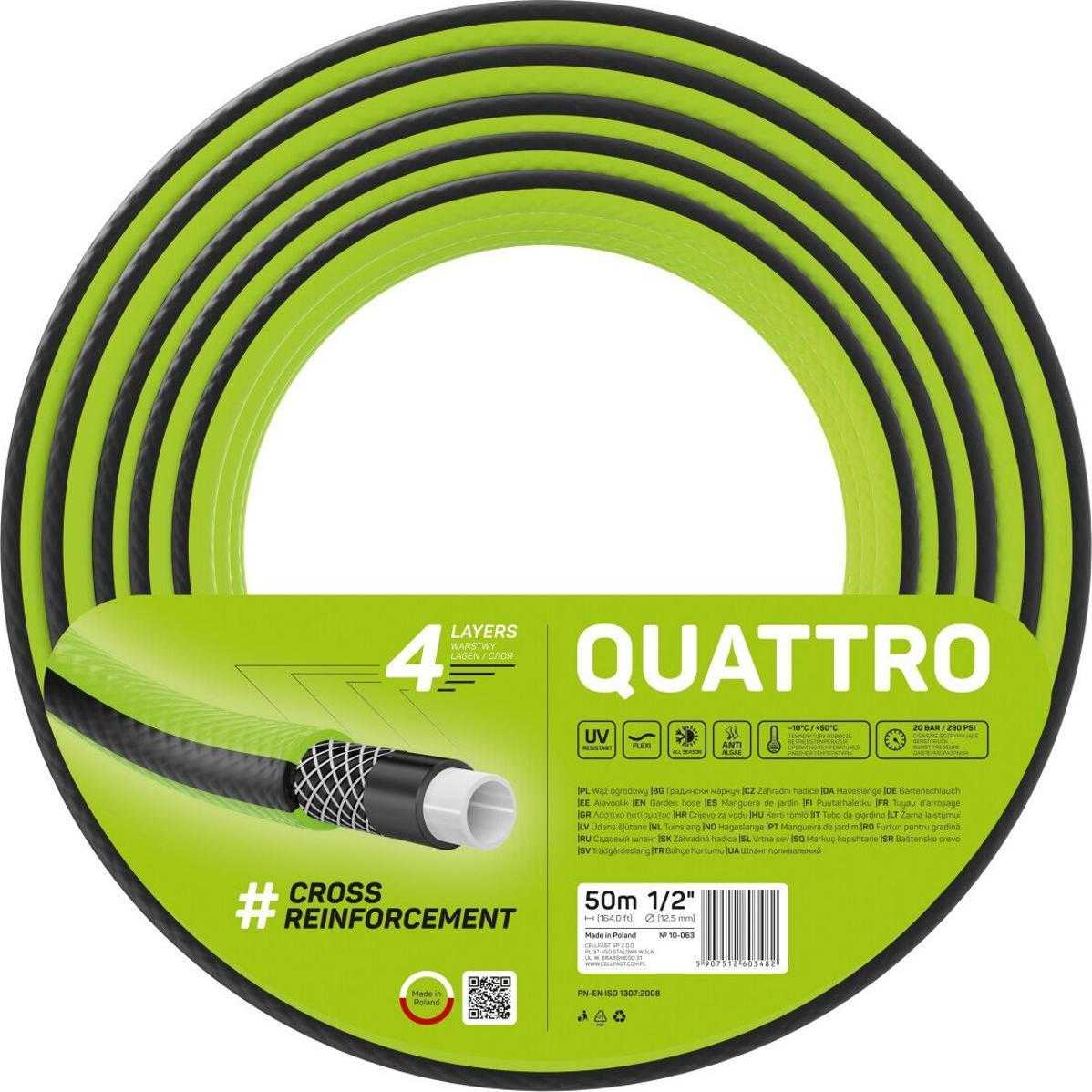Cellfast AND quot; Quattro 1/2 AND quot; garden hose 50m (10-063) AND quot;