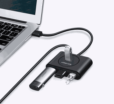 UGREEN 20290 (Deficiency; 4x USB 3.0) Black