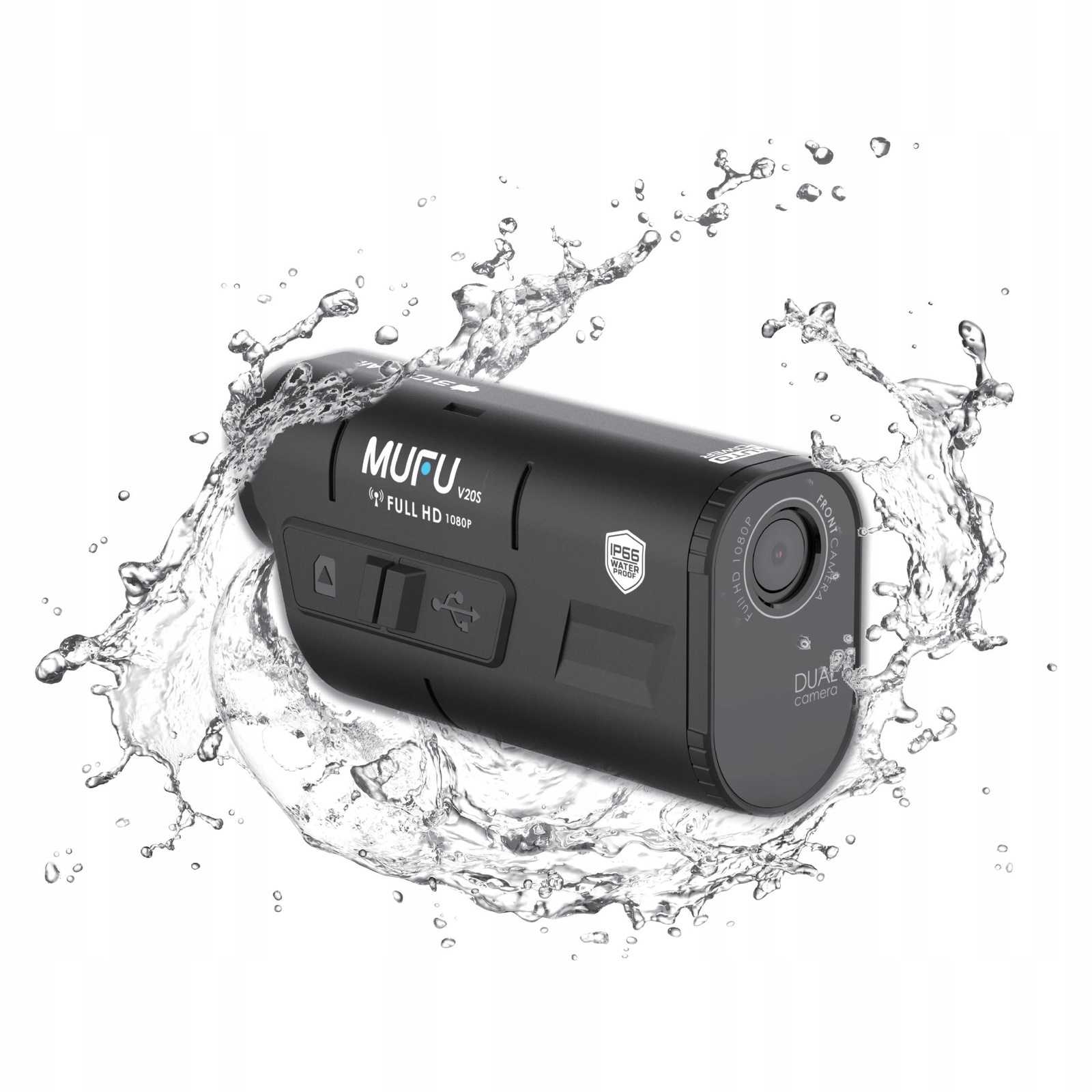 MUFU V20S Video Recorder / Motorcycle Cam (Front + Back) Full HD