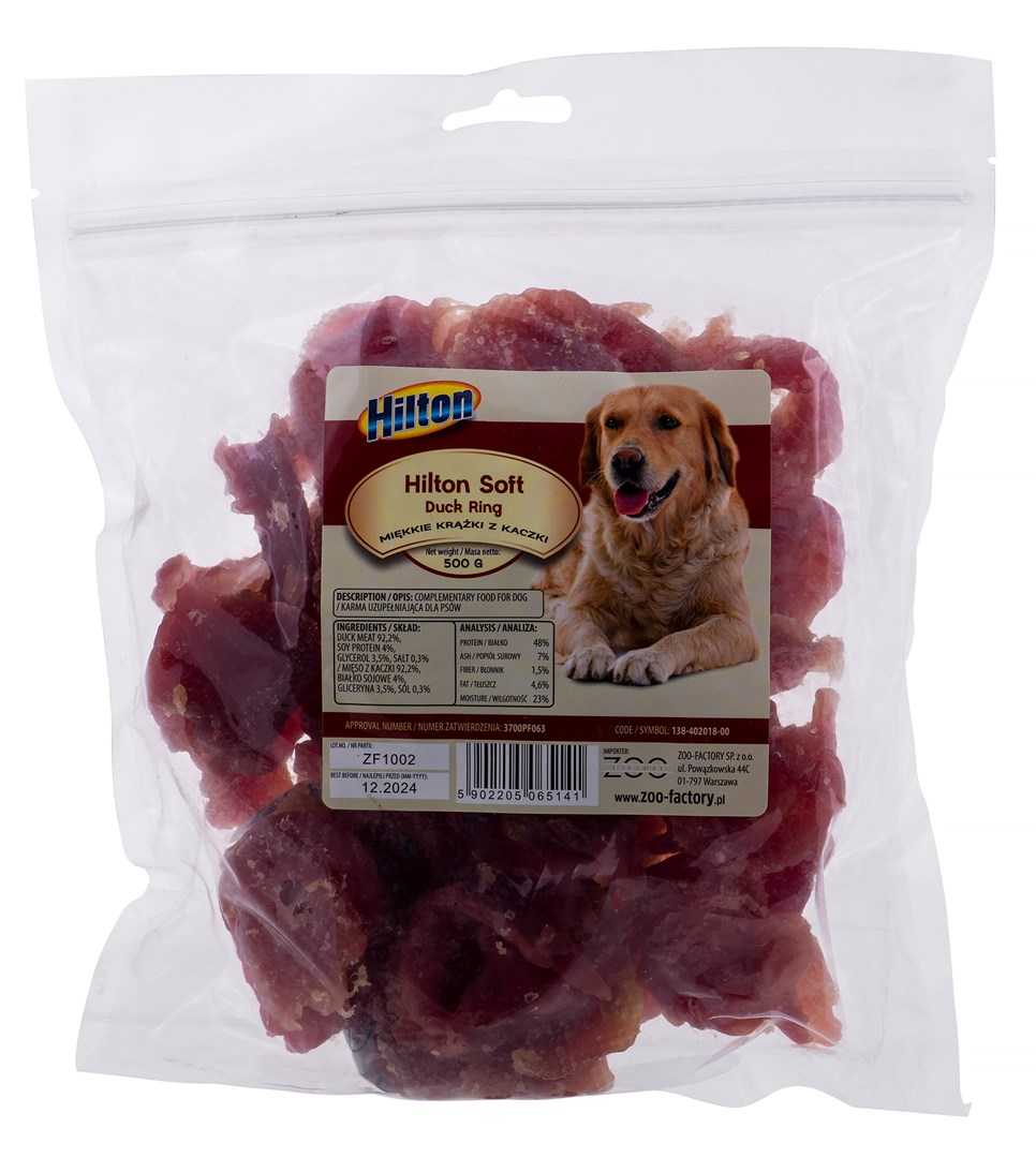 Hilton Soft duck rings – Dog treat – 500 g
