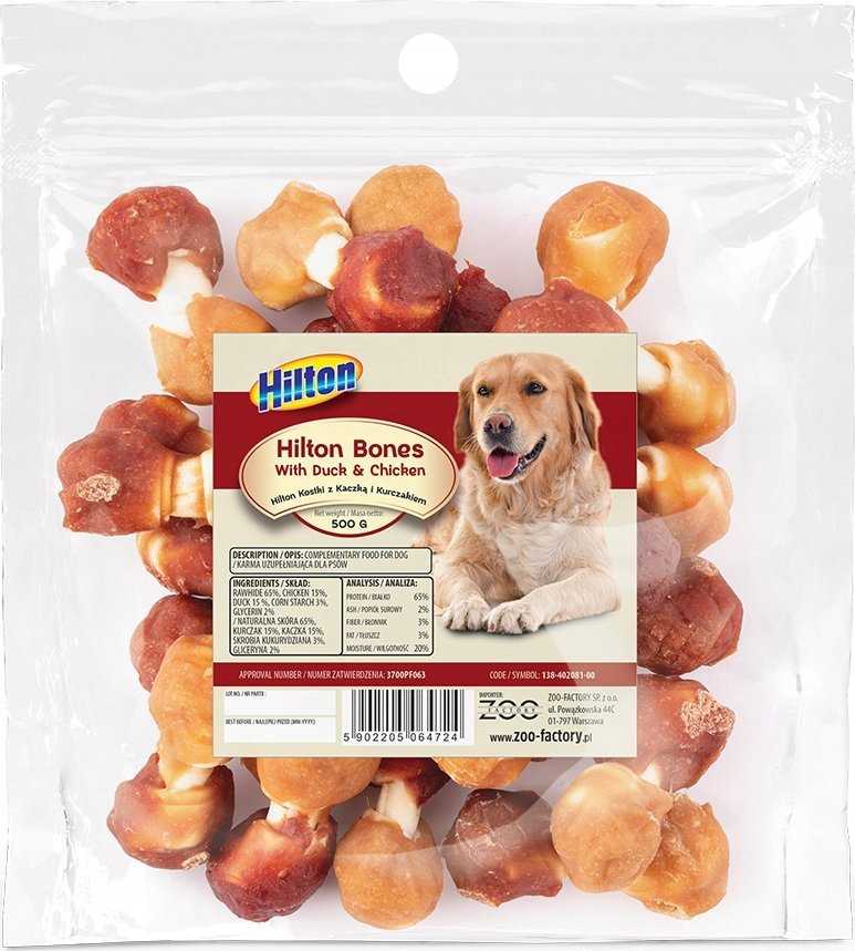 Hilton Bones with duck and chicken – dog chew – 500g