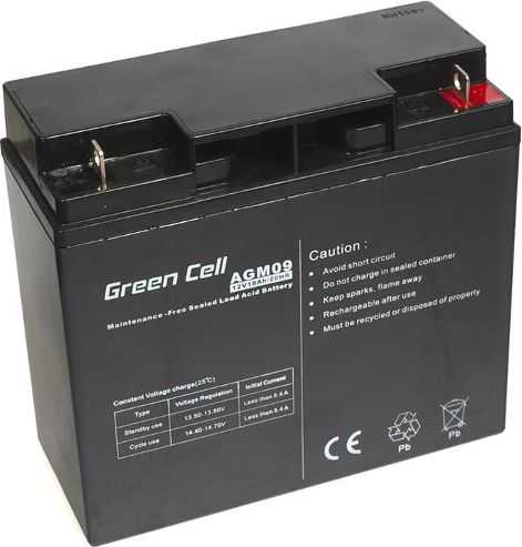 GREEN CELL 12V 18Ah AGM (AGM09)