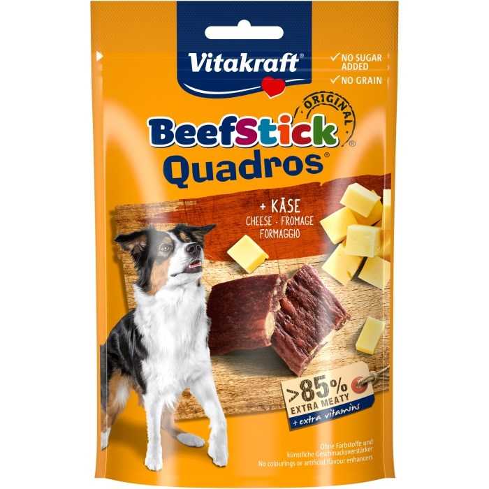 Vitakraft Beef Stick Quadros Cheese – dog treat – 70 g