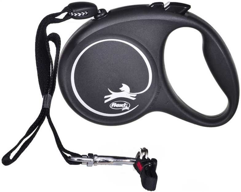 Flexi automatic leash Black Design M rope 5 m color black.