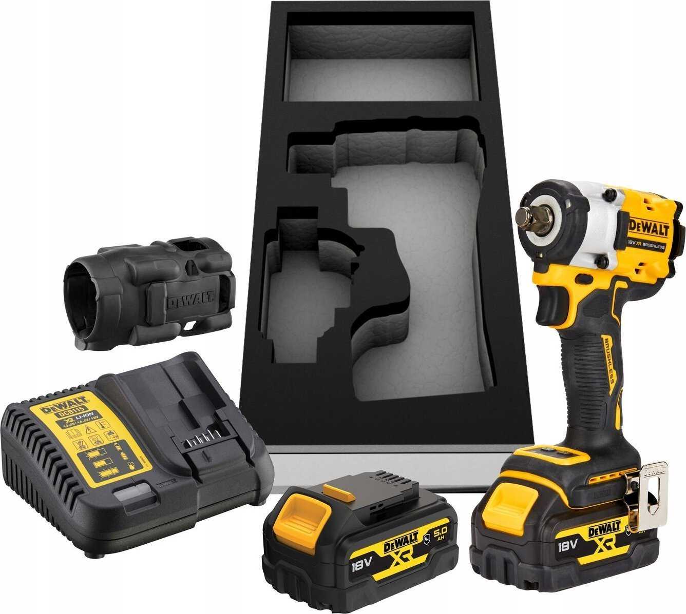 DeWalt "1/2"" 18V 406Nm 2x5.0Ah IMPACT WRENCH WITH STAMPING FOR TROLLEY