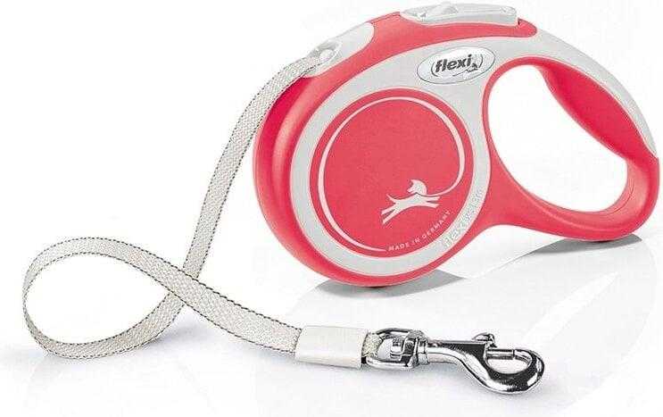Flexi automatic leash New Comfort XS, 3 m tape, color red.