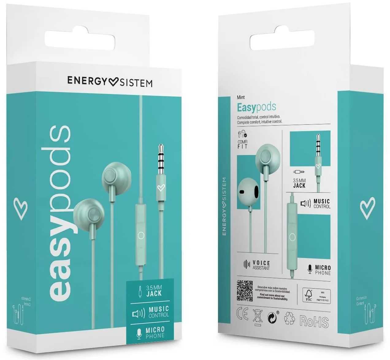 Energy Sistem EasyPods 3.5mm Green