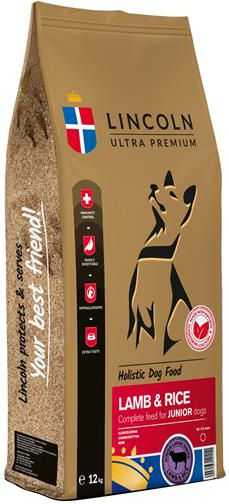 Lincoln Ultra Premium Junior Large Breed Lamb - Dry Dog Food - 12kg.