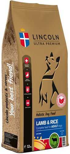 Lincoln Ultra premium medium and large breed dog food with lamb and rice – dry