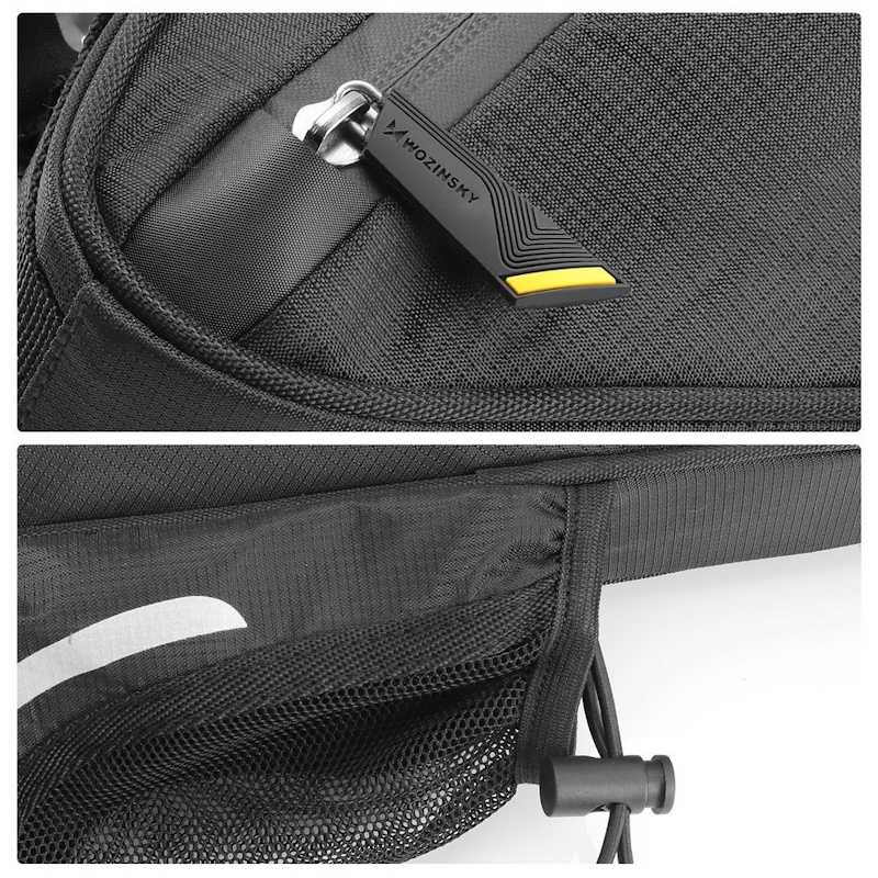 Wozy 23BK Double Fix Waterproof Bicycle Front Frame Bag 1.5L