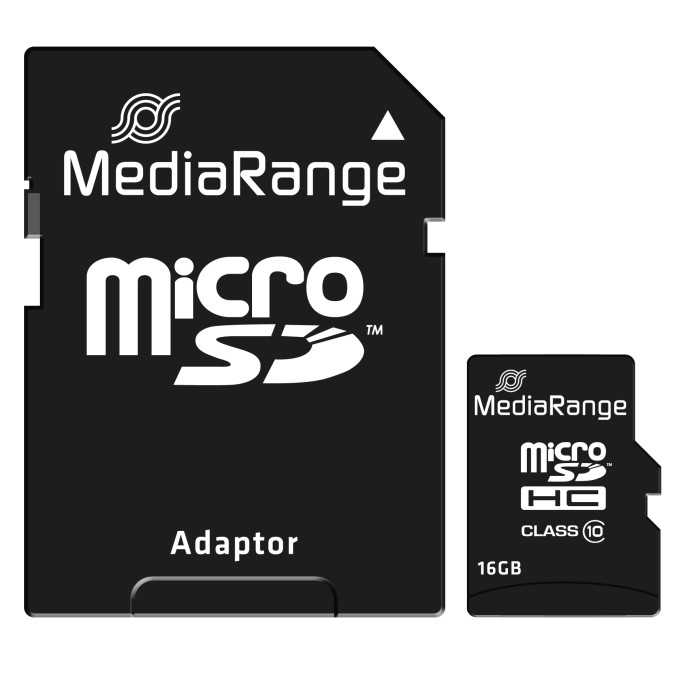 MediaRange SD MicroSD Card 16GB SD