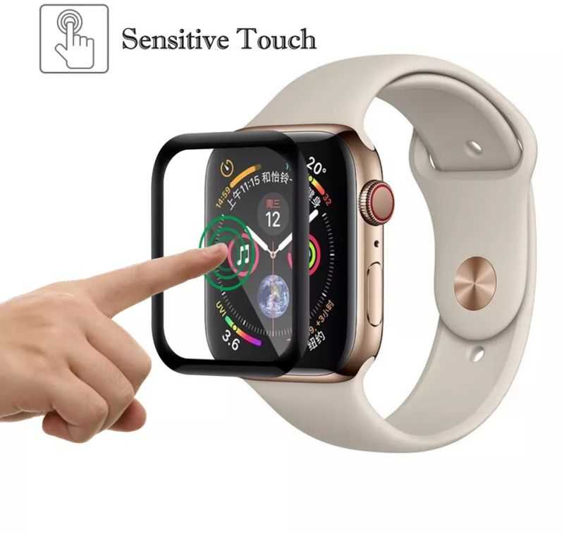 Riff 3D Curved Tempered Glass for Apple Watch 38mm, Black