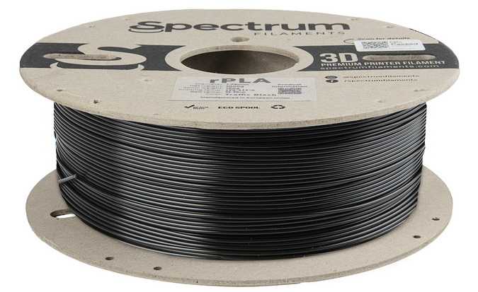 Spectrum 1.75mm rPLA Filament, Traffic Black, 1kg