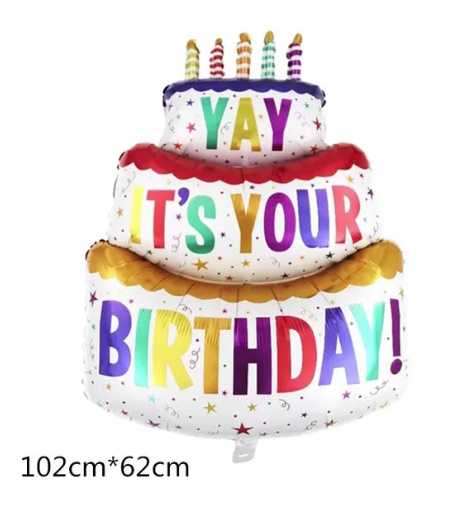 Riff 102x62cm Folio balloon Happy Birthday Cake