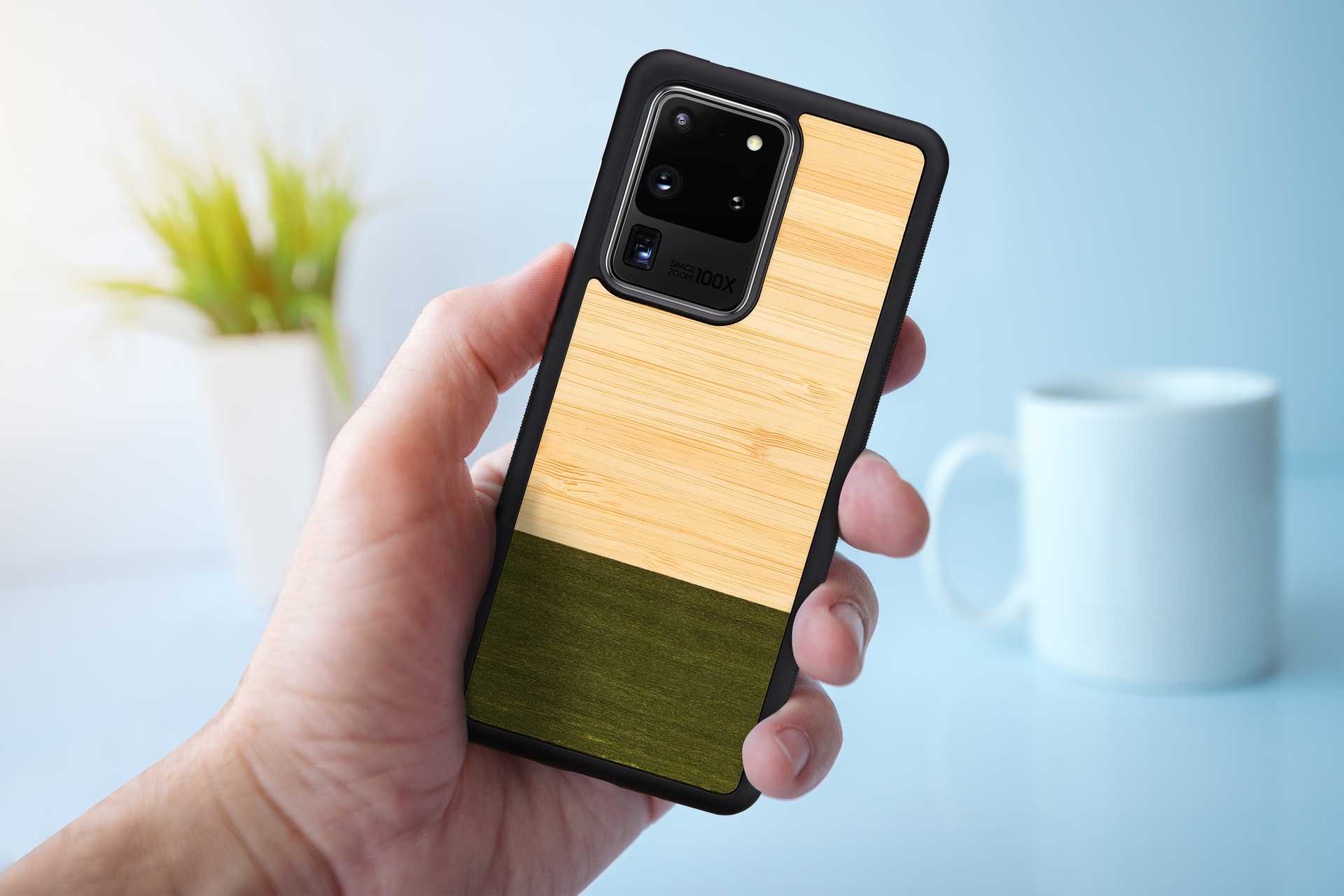 MAN AND amp;WOOD case for Galaxy S20 Ultra, Bamboo Forest Black