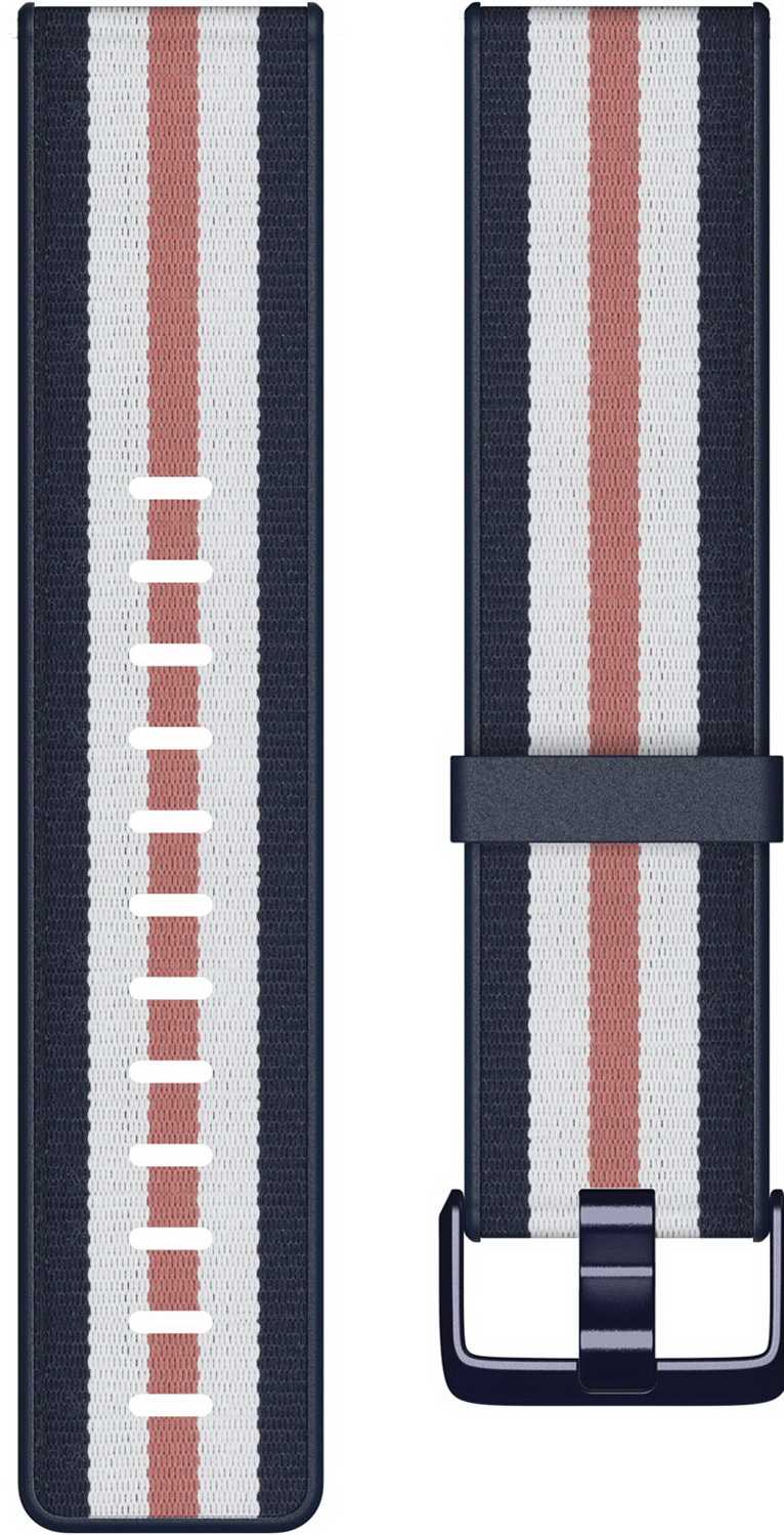 FITBIT Woven Hybrid Band Navy/Pink (Large)