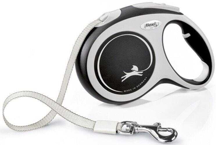 Flexi automatic retractable leash, New Comfort L, 8 m, color: black.