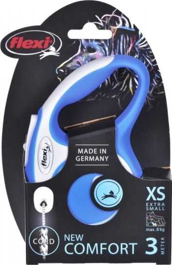 Flexi automatic leash New Comfort XS rope 3 m color blue.