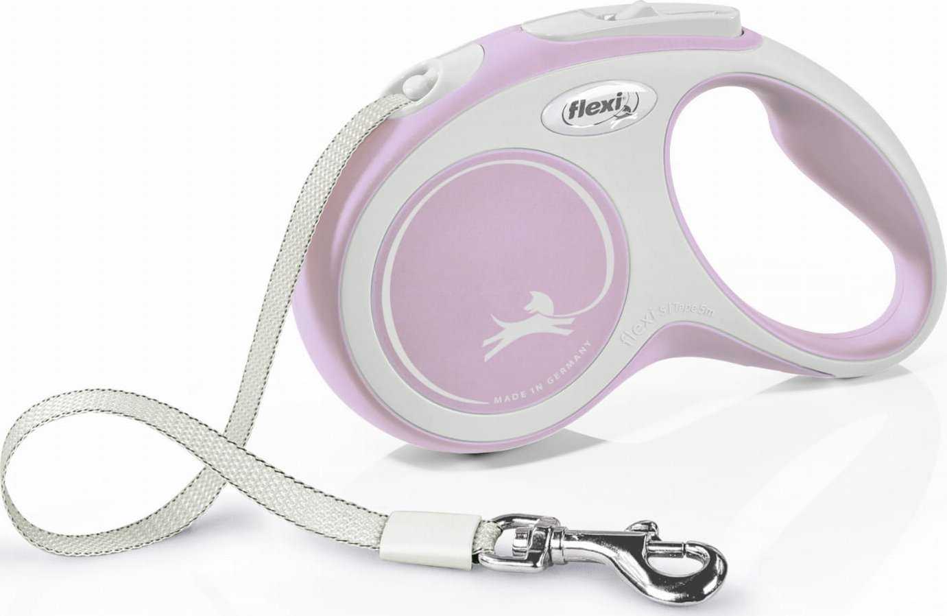 Flexi automatic leash New Comfort S tape 5m pink