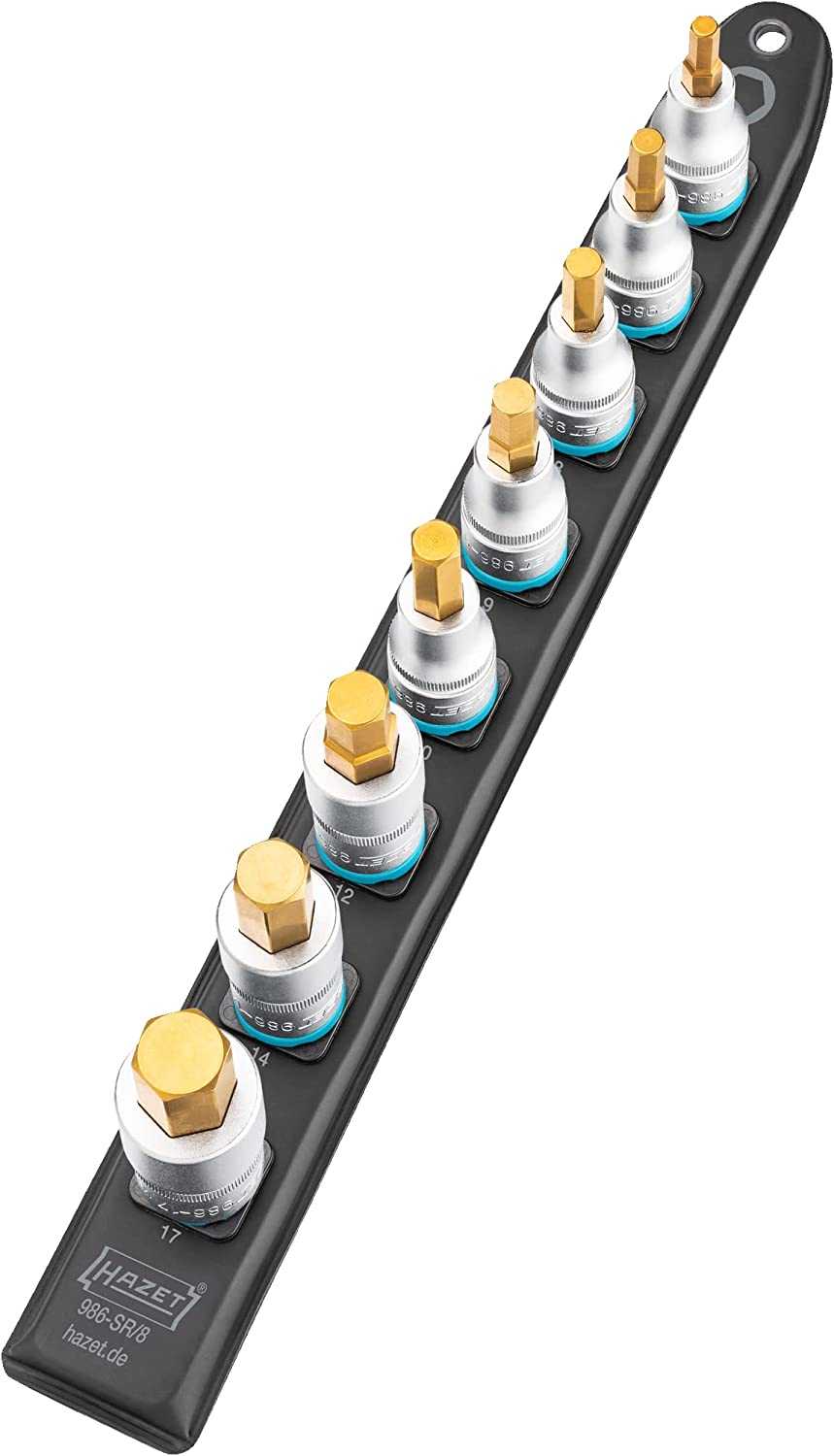 Hazet SmartRail 1/2" socket set, hex