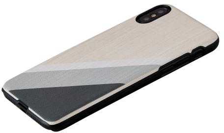 MAN AND amp;WOOD "SmartPhone Back Case iPhone X/XS" Grey Suit Black