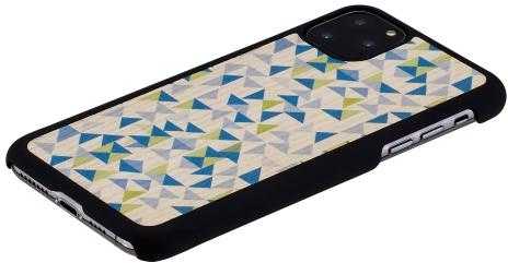 MAN AND amp;WOOD "SmartPhone Back Case iPhone 11 Pro Max" Blue Triangle Black