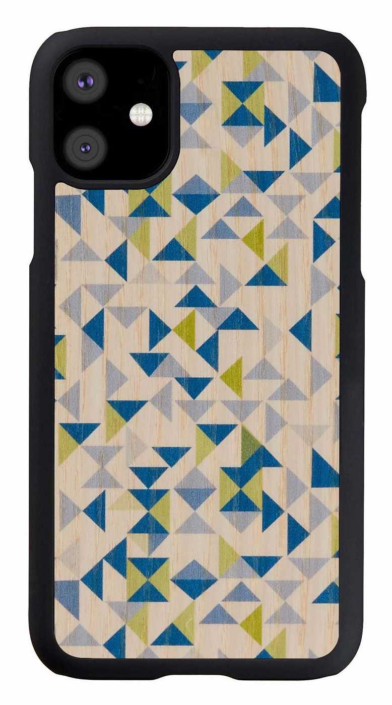 MAN AND amp;WOOD "SmartPhone Back Case iPhone 11" Blue Triangle Black