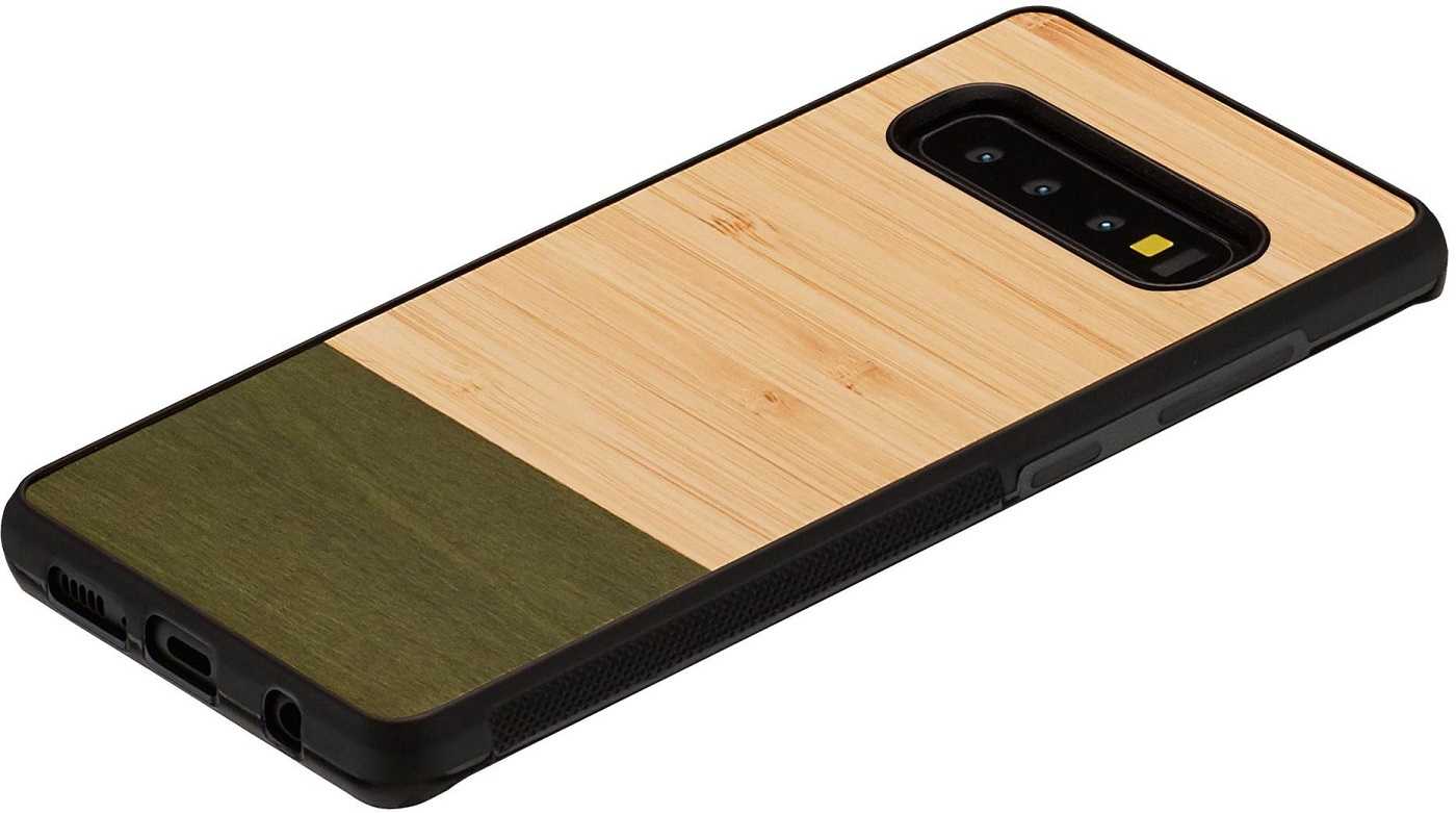 MAN AND amp;WOOD "SmartPhone Back Case Galaxy S10" Bamboo Forest Black