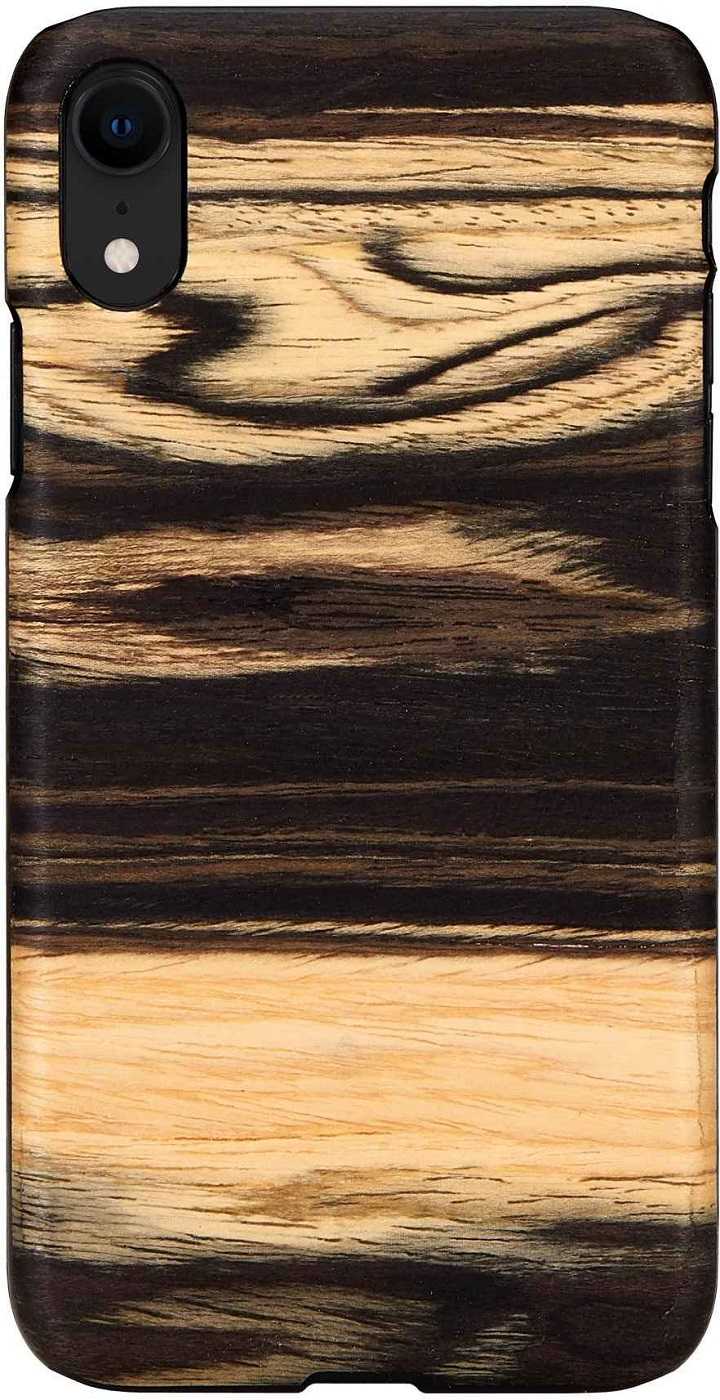 MAN AND amp;WOOD "SmartPhone Back Case iPhone XR" White Ebony Black