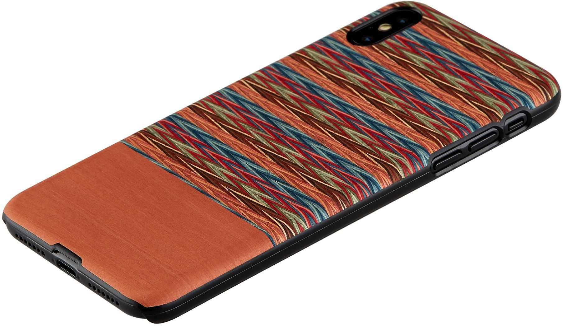 MAN AND amp;WOOD "SmartPhone Back Case iPhone XS Max" Brown Check Black