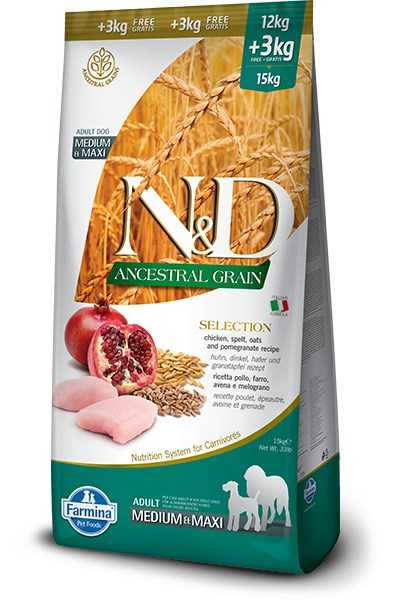 Farmina N AND amp;D Ancestral Grain Canine 15 kg Adult Chicken Pet Food