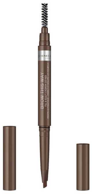 Rimmel London Brow This Way Fill AND Sculpt Eyebrow Pencil 002 Medium Brown 0.25g