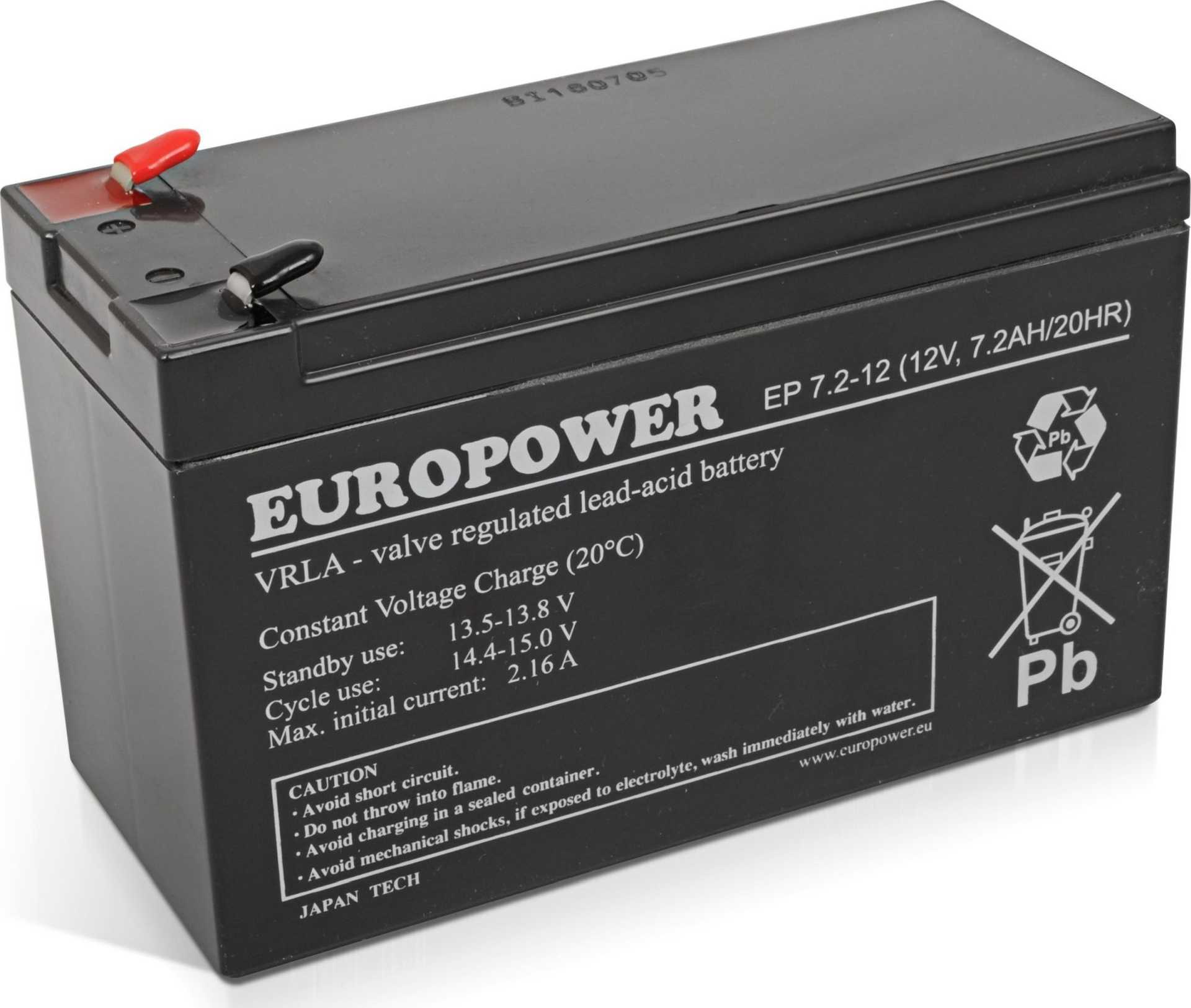 EuroPower EP7.2-12 12V 7.2Ah