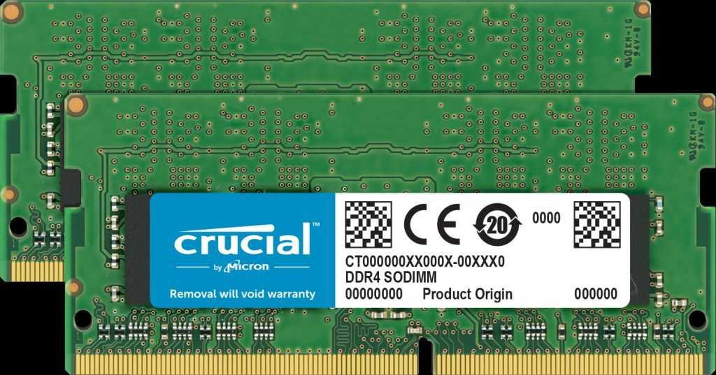 CRUCIAL Micron Green 2x32GB DDR4 3200MHz SO-DIMM CT2K32G4SFD832A