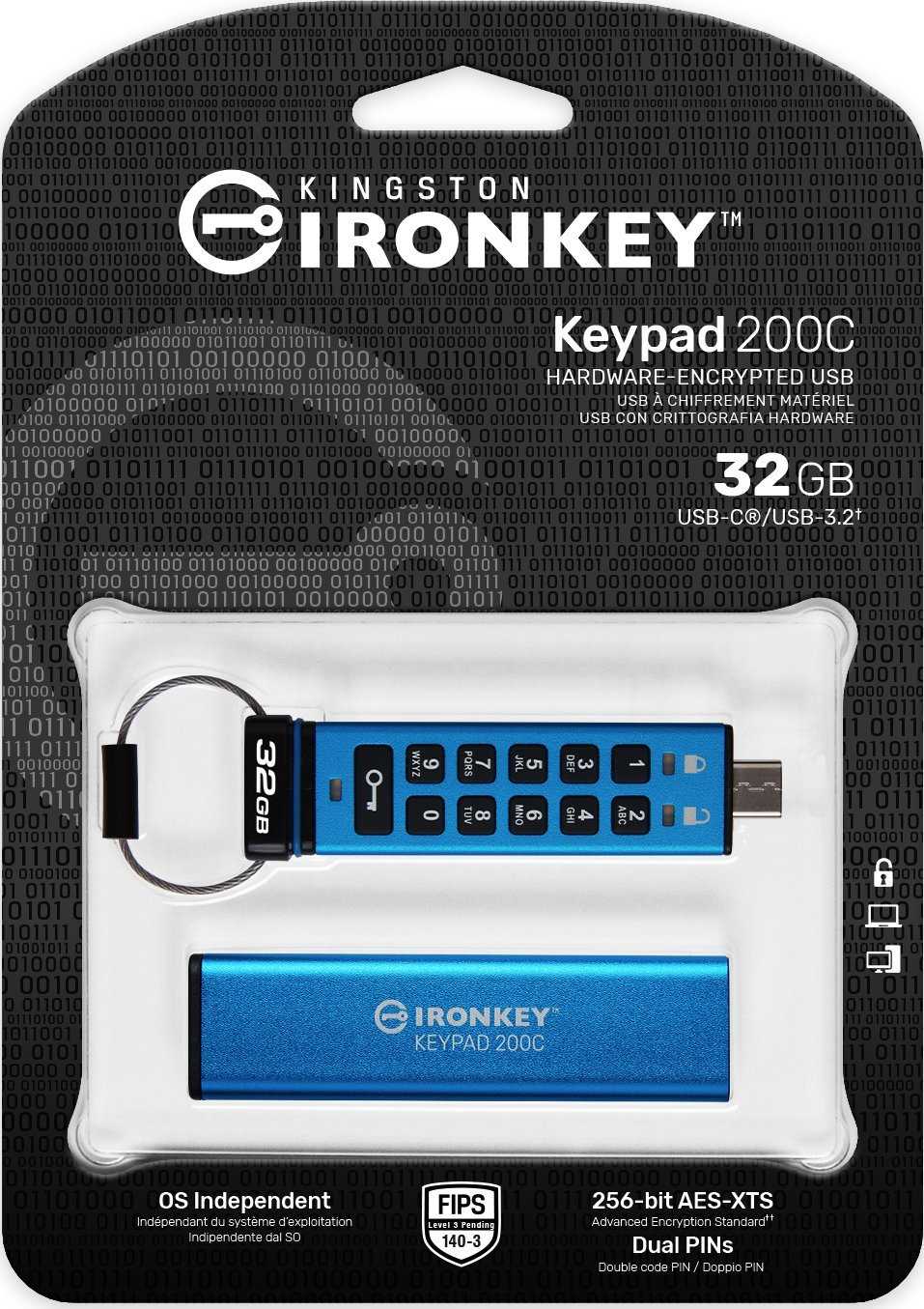 KINGSTON 32GB IronKey Keypad 200C USB-C