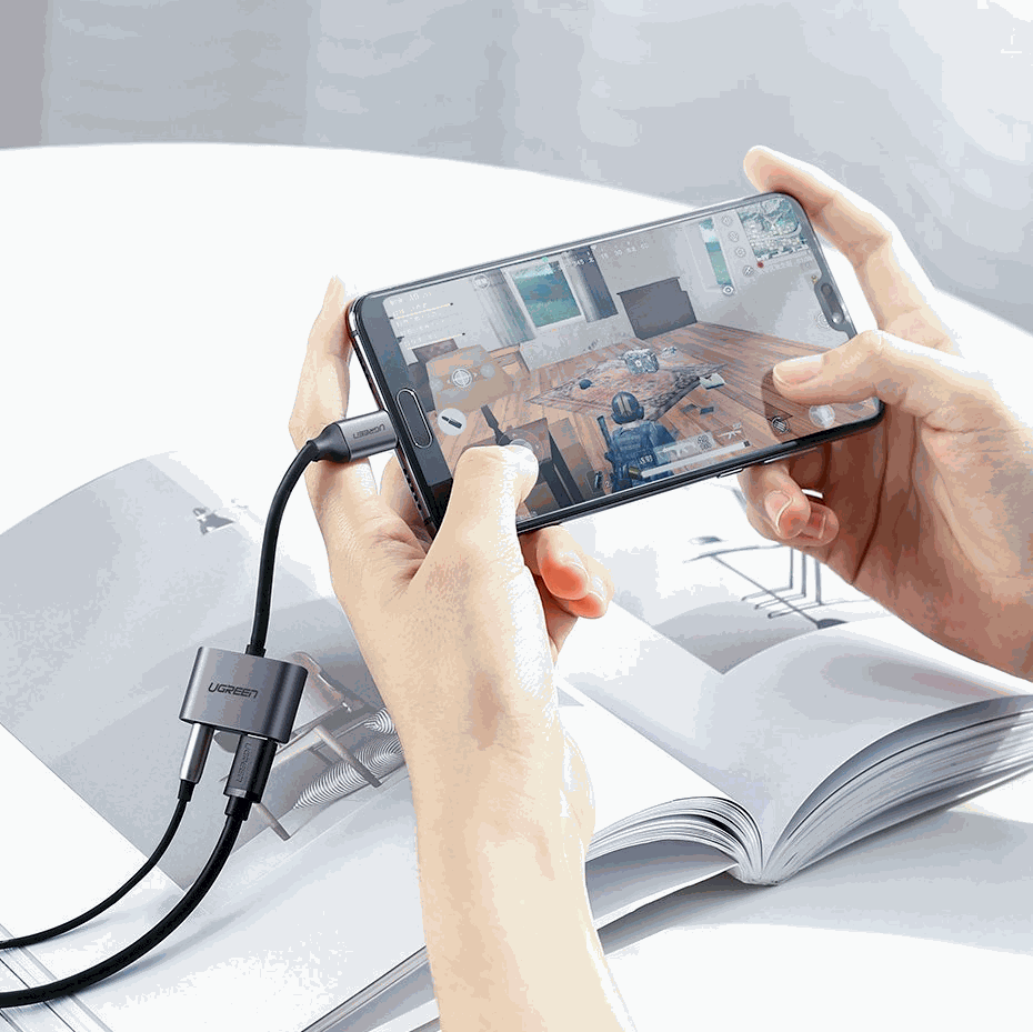 UGREEN 50596 1.5A USB-C to USB-C/3.5 mm audio jack