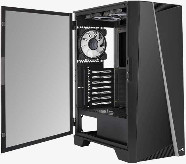 Aerocool Go Midi Mirage (Black/Win/RGB)mi.ATX/ATX/ITX