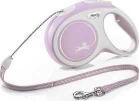 Flexi automatic leash New Comfort XS, 3 m tape, color: pink.