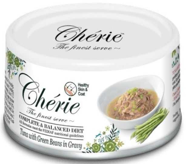 Cherie Complete Balanced Diet Tuna with Green Beans in Gravy 80g