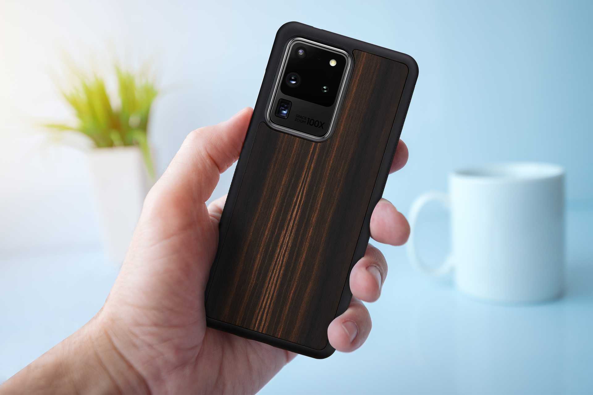 MAN AND amp;WOOD case for Galaxy S20 Ultra, ebony black