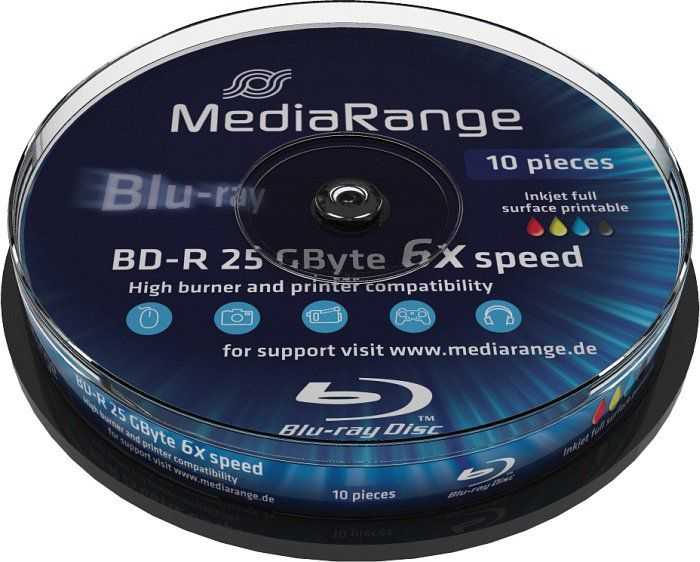 MediaRange BD-R 25 GB 6x Cake Box 10 (MR500)