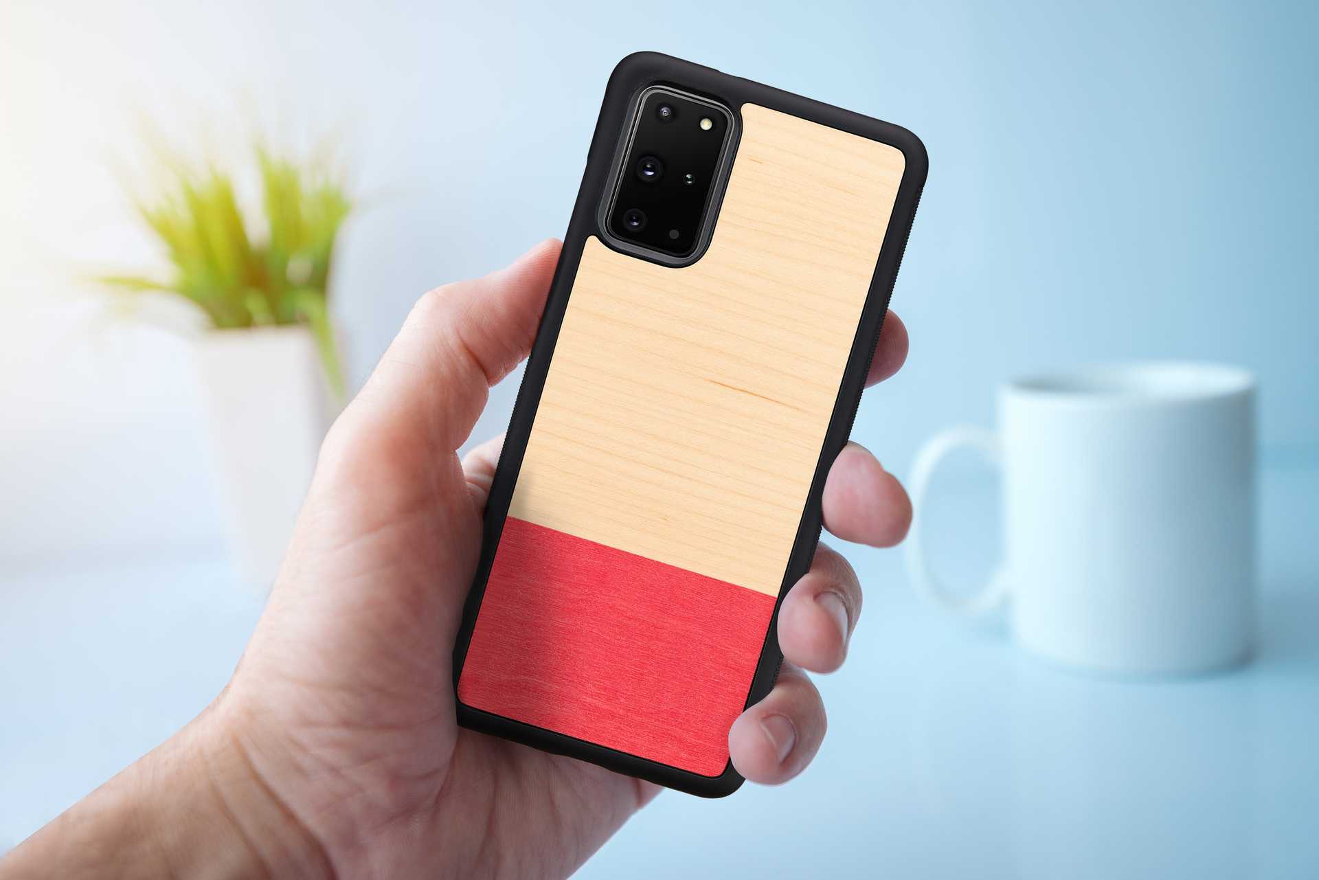 MAN AND amp;WOOD galaxy S20+ case, mismatched black
