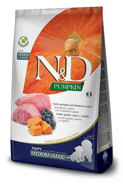 Farmina Lamb AND Blueberry Pet Food for Medium AND Maxi Puppies