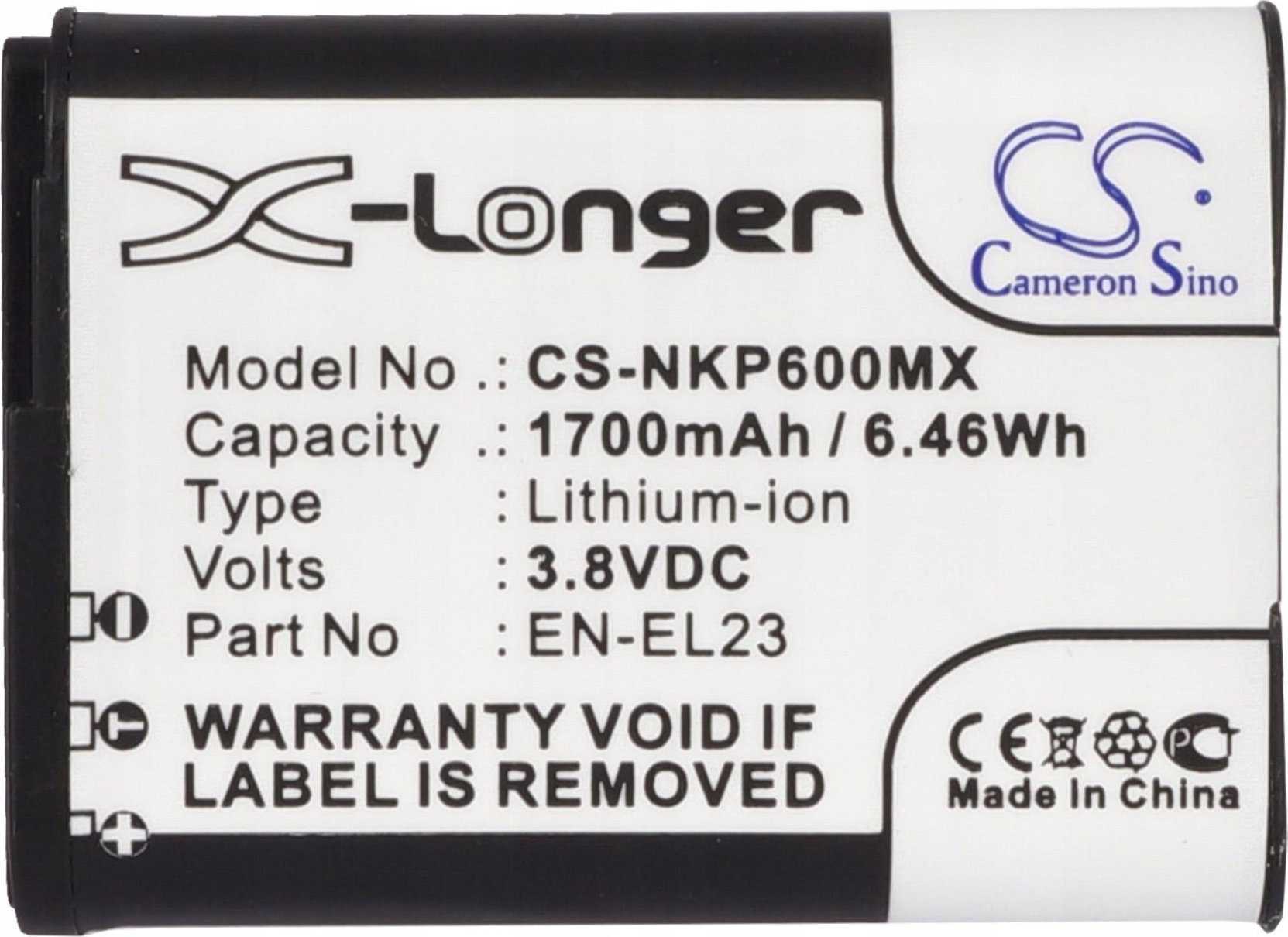 Cameron Sino CS-NKP600MX Enel23 / En-el23